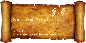 Gasz Györgyi névjegykártya
